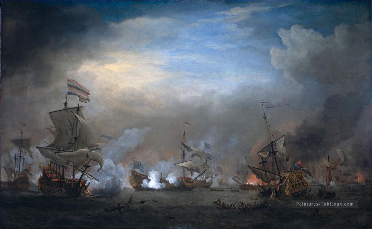 bataille de texel août 21 1673 1707 Peintures à l'huile